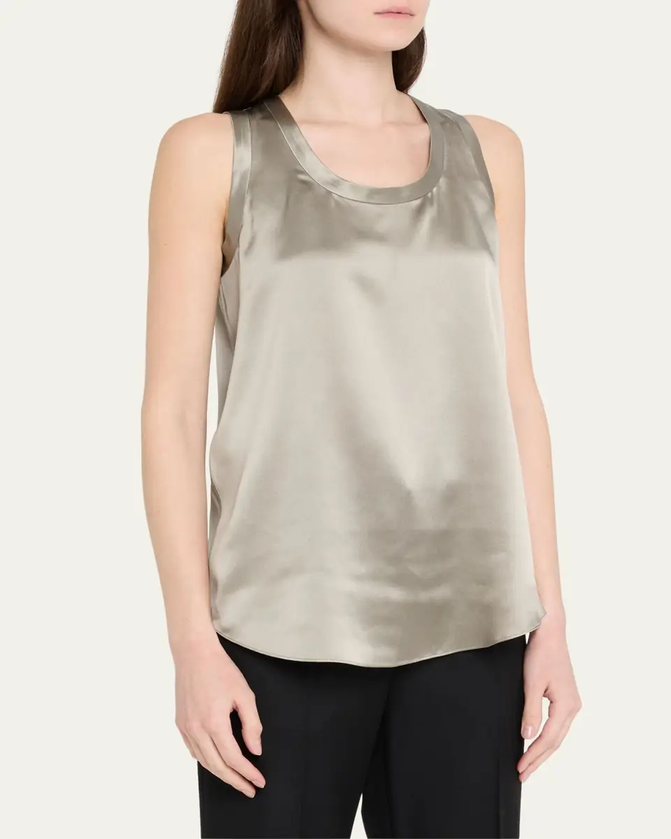 Lafayette 148 New York Perla Luxe Reversible Silk Charmeuse Shell | Thumbnail 16