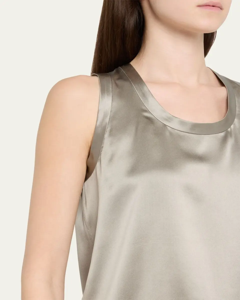 Lafayette 148 New York Perla Luxe Reversible Silk Charmeuse Shell | Thumbnail 17