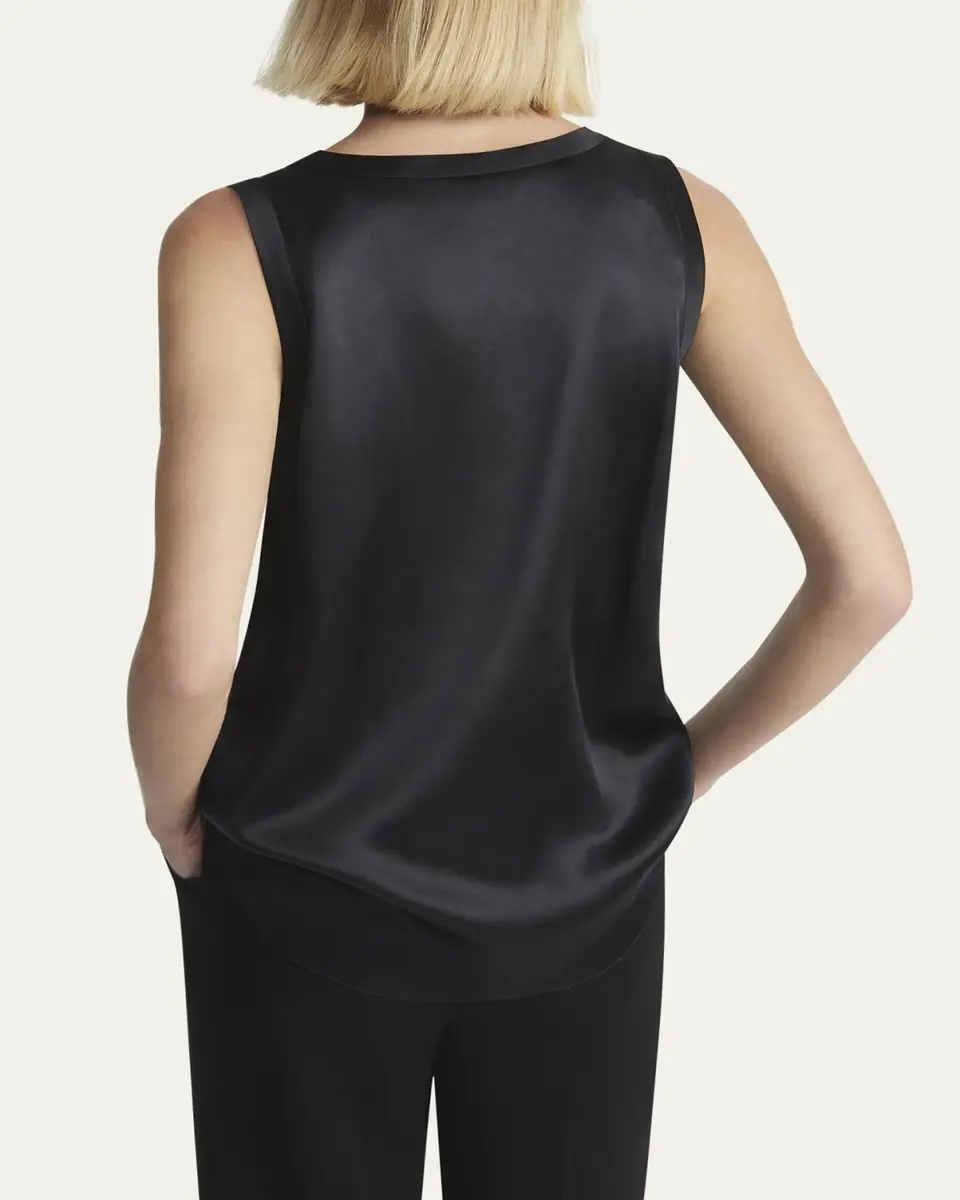 Lafayette 148 New York Perla Luxe Reversible Silk Charmeuse Shell | Thumbnail 3