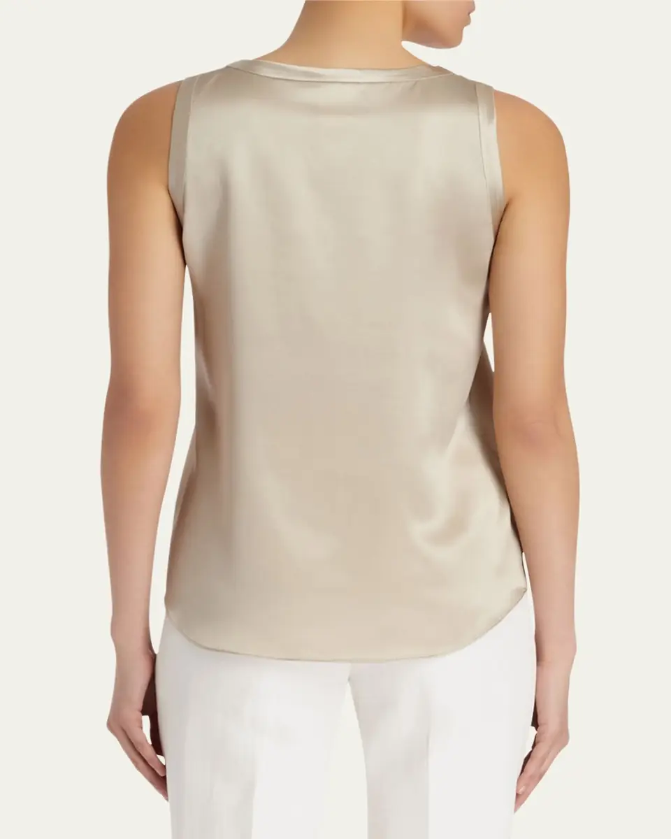 Lafayette 148 New York Perla Luxe Reversible Silk Charmeuse Shell | Thumbnail 7