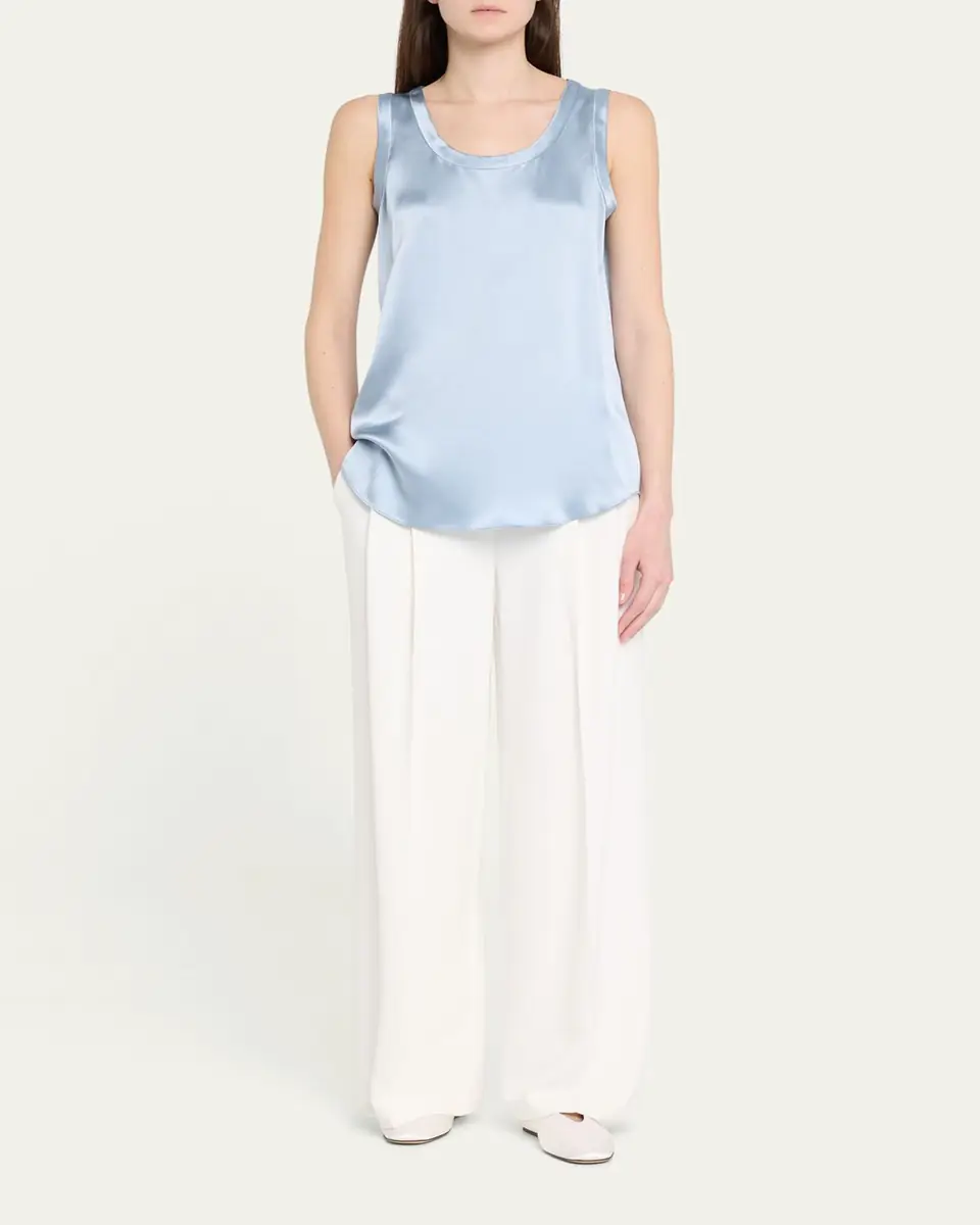 Lafayette 148 New York Perla Luxe Reversible Silk Charmeuse Shell | Thumbnail 9
