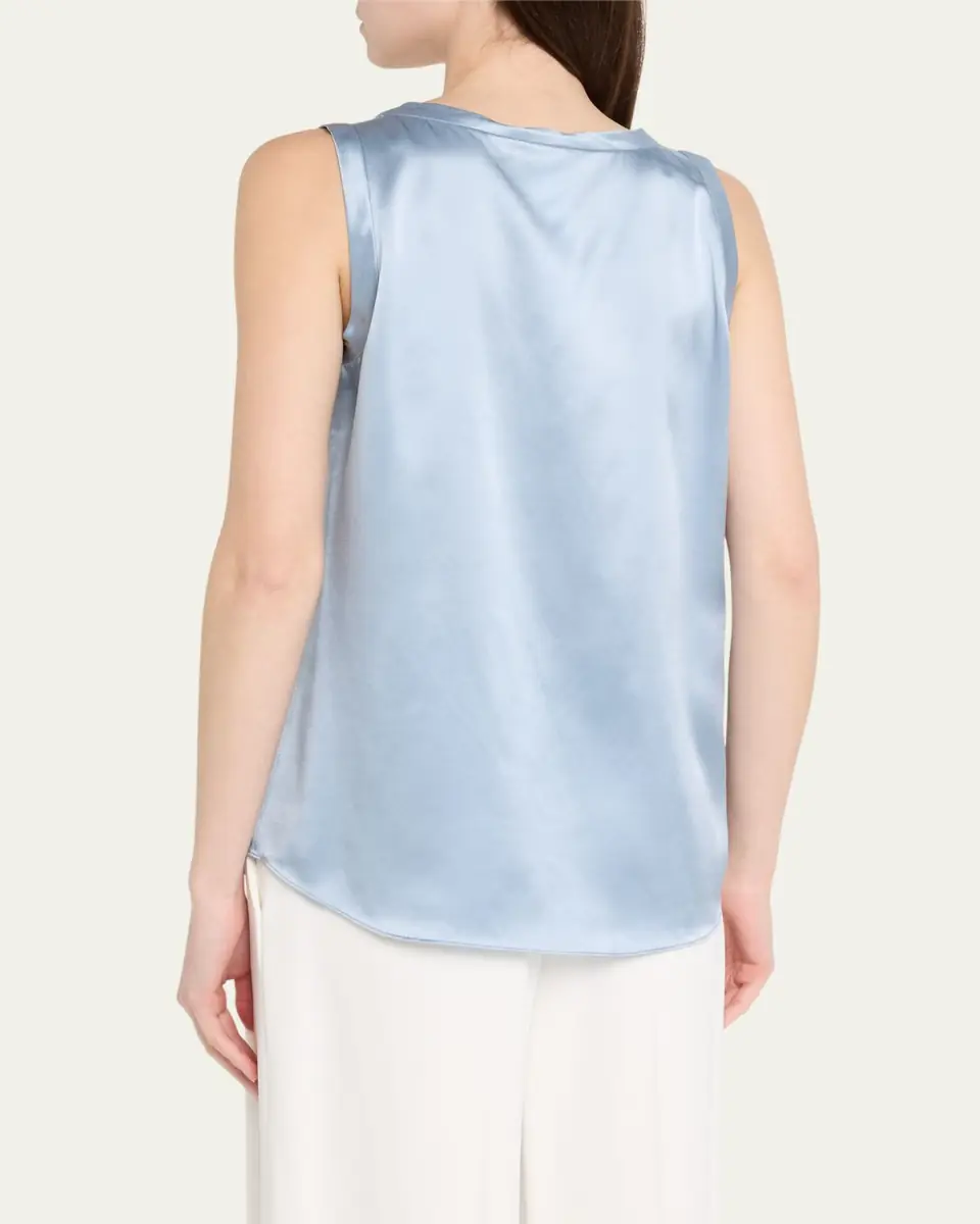 Lafayette 148 New York Perla Luxe Reversible Silk Charmeuse Shell | Thumbnail 10