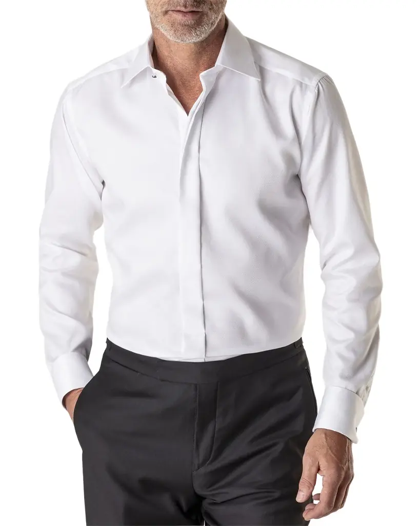 Men's Slim Fit Diamond Weave Formal Shirt Men's Slim Fit Diamond Weave Formal Shirt