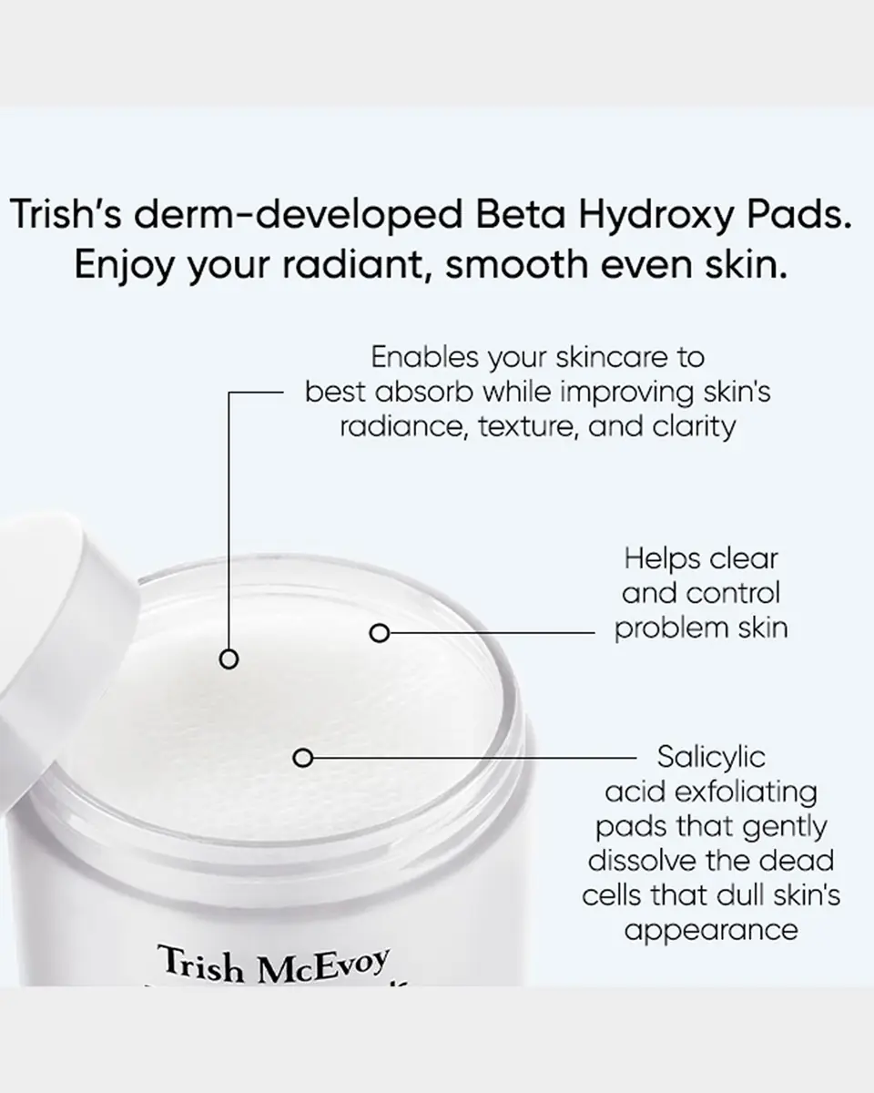 Trish McEvoy Even Skin Correct & Brighten Beta Hydroxy Pads, 40 Pads | Thumbnail 3 Trish McEvoy Even Skin Correct & Brighten Beta Hydroxy Pads, 40 Pads | Thumbnail 3