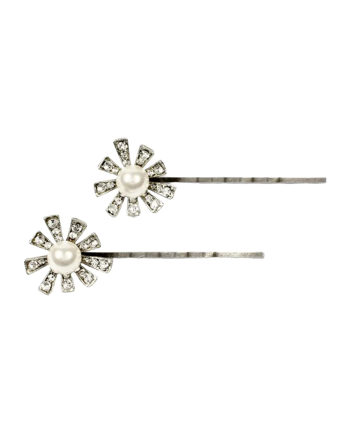 Pearly & Crystal Bobby Pins, Set of 2