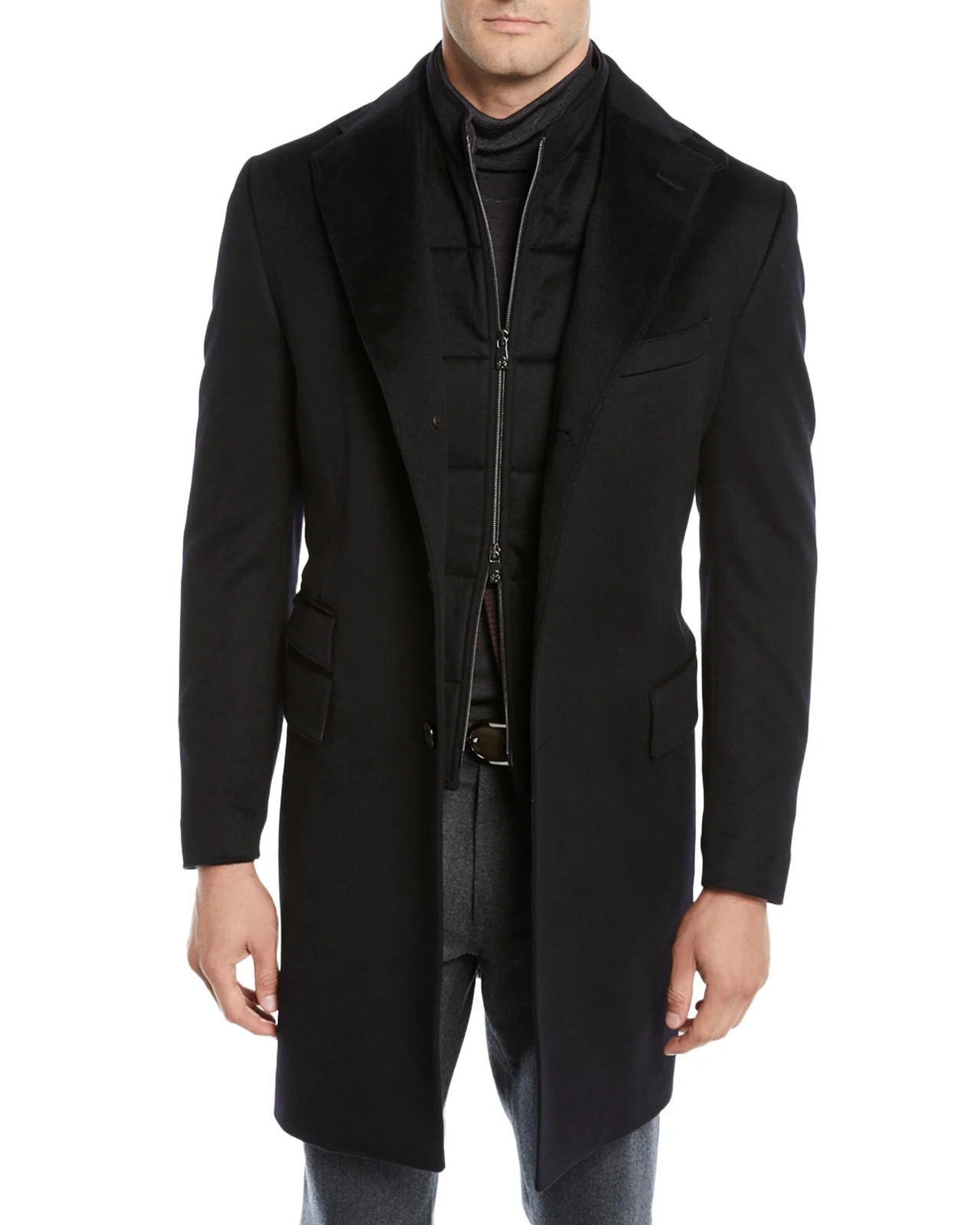 CORNELIANI Men's ID Wool Top Coat