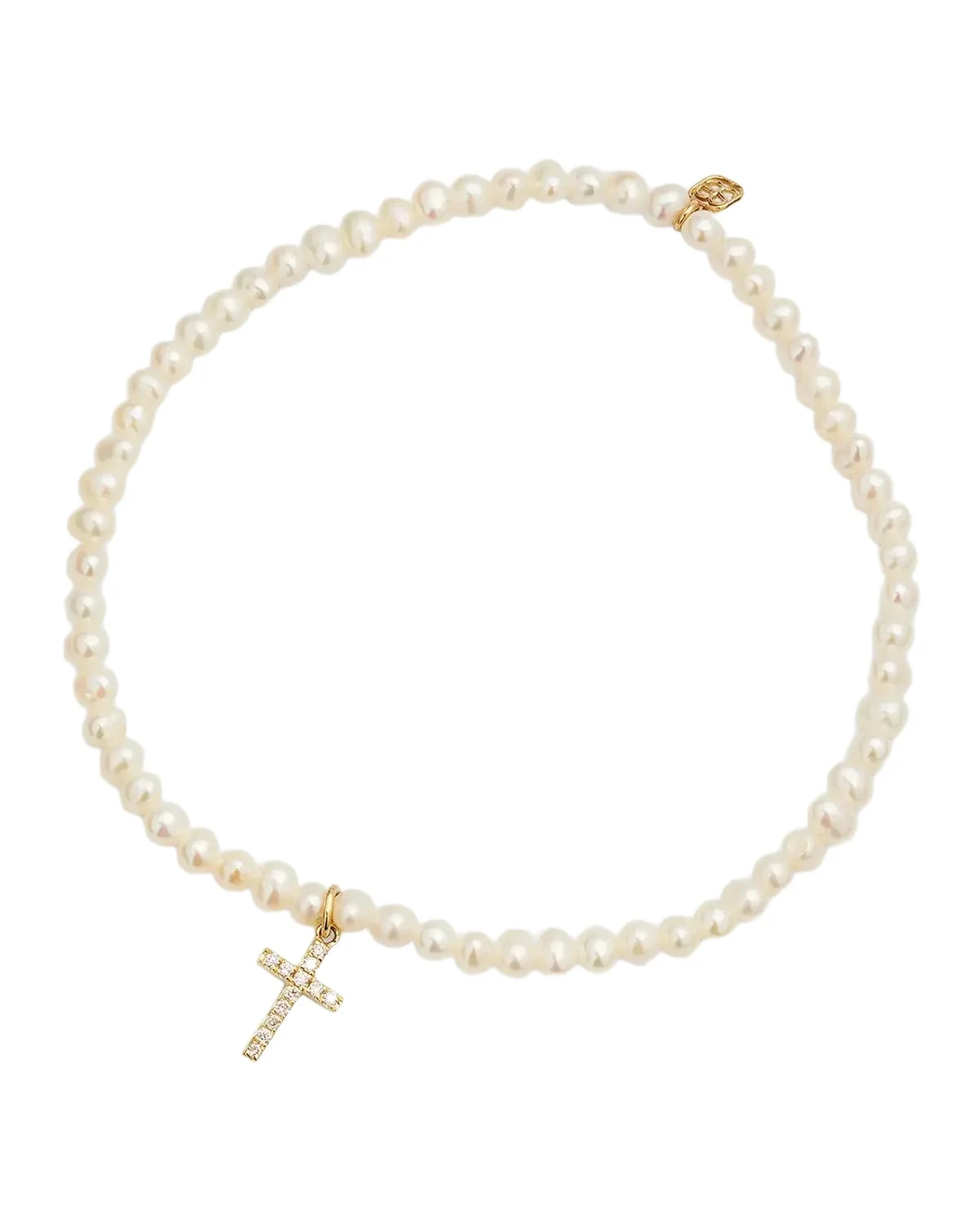14k Diamond Cross & Pearl Bracelet 14k Diamond Cross & Pearl Bracelet