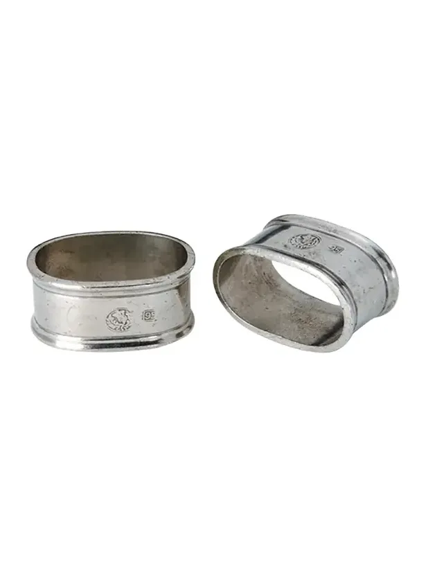 Match Pewter Napkin Rings, Set of 2