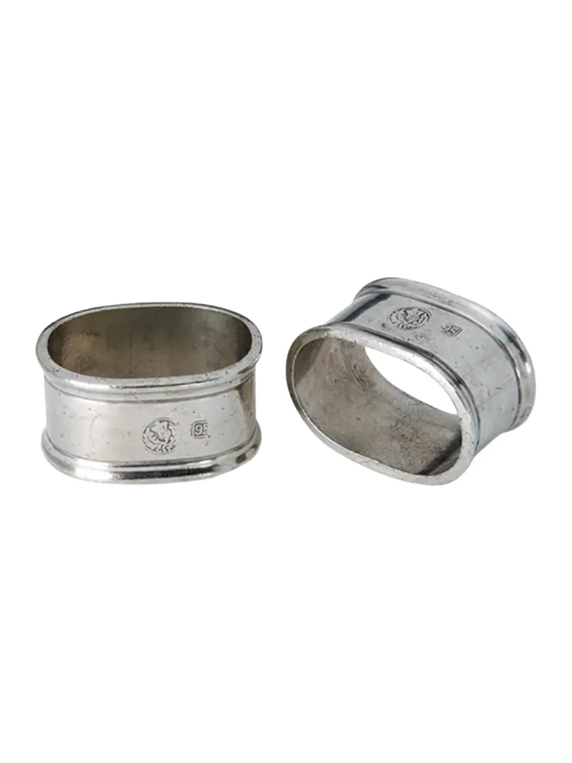 Match Pewter Napkin Rings, Set of 2