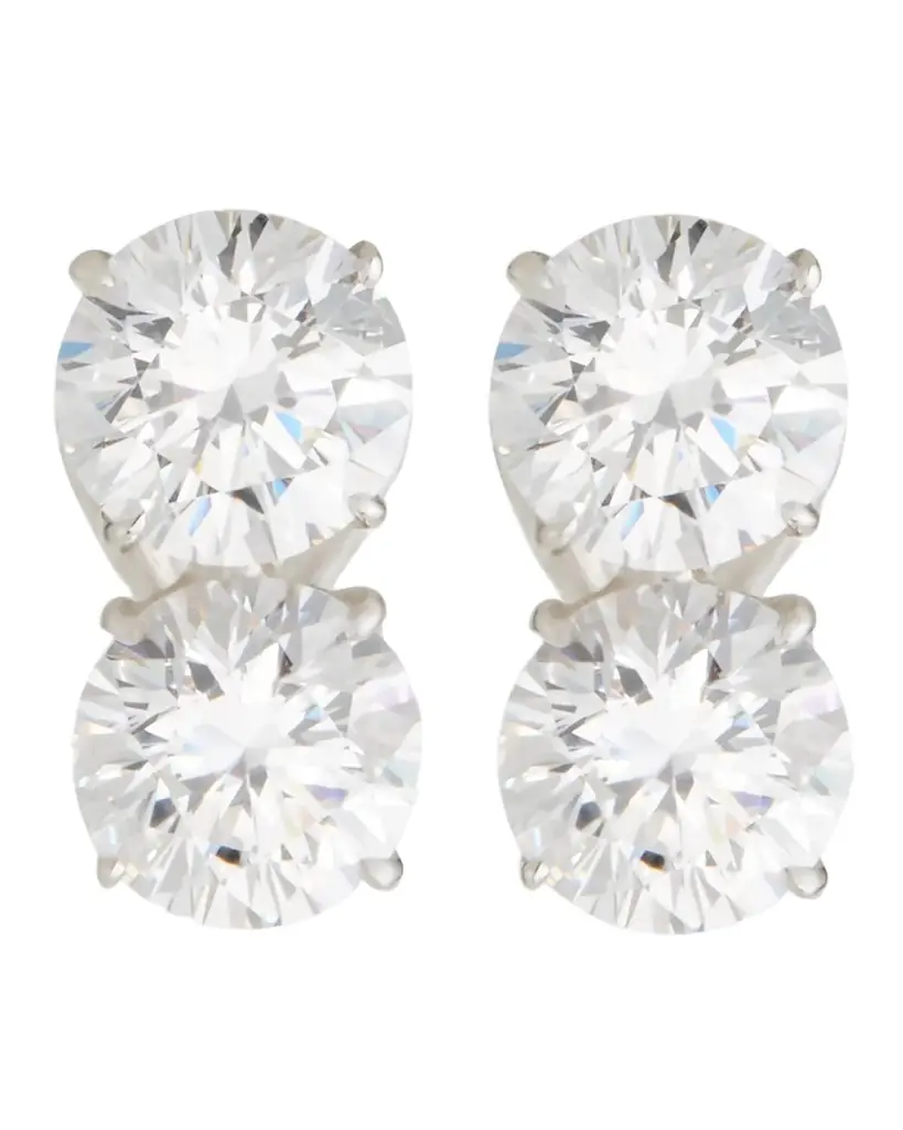 Fantasia by DeSerio 8 TCW Double Cubic Zirconia Earrings | Image 1 Fantasia by DeSerio 8 TCW Double Cubic Zirconia Earrings | Image 1