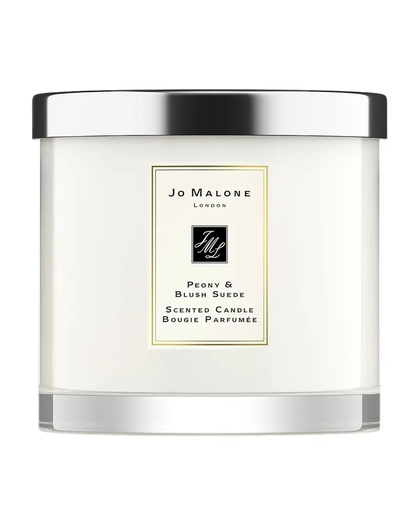 Jo Malone London 21 oz. Peony and Blush Suede Deluxe Candle | Image 1 Jo Malone London 21 oz. Peony and Blush Suede Deluxe Candle | Image 1
