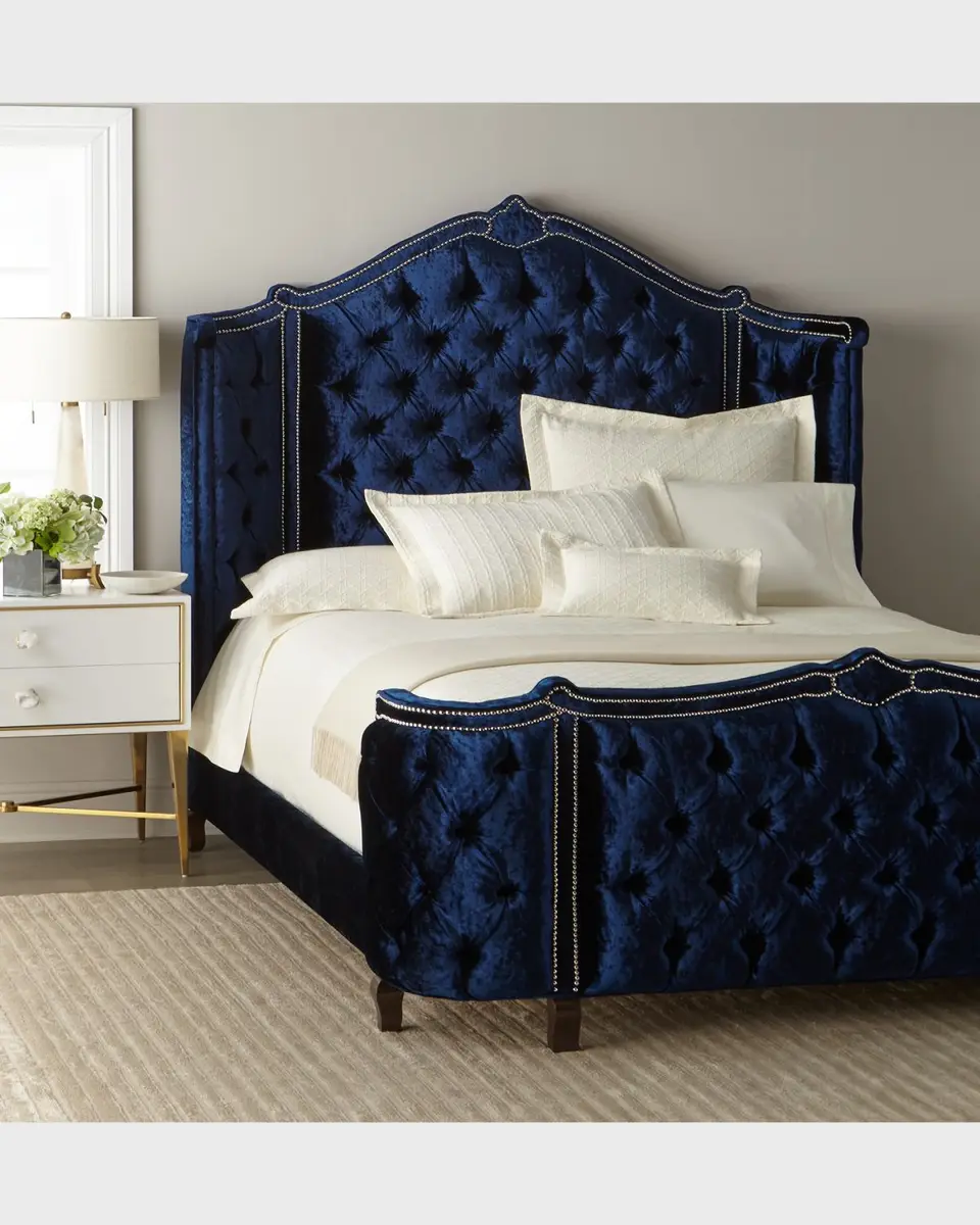 Haute House Penelope Crushed Velvet King Bed | Thumbnail 2 Haute House Penelope Crushed Velvet King Bed | Thumbnail 2