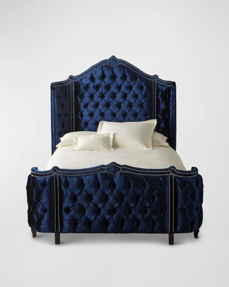 Haute House Penelope Crushed Velvet King Bed | Thumbnail 3 Haute House Penelope Crushed Velvet King Bed | Thumbnail 3
