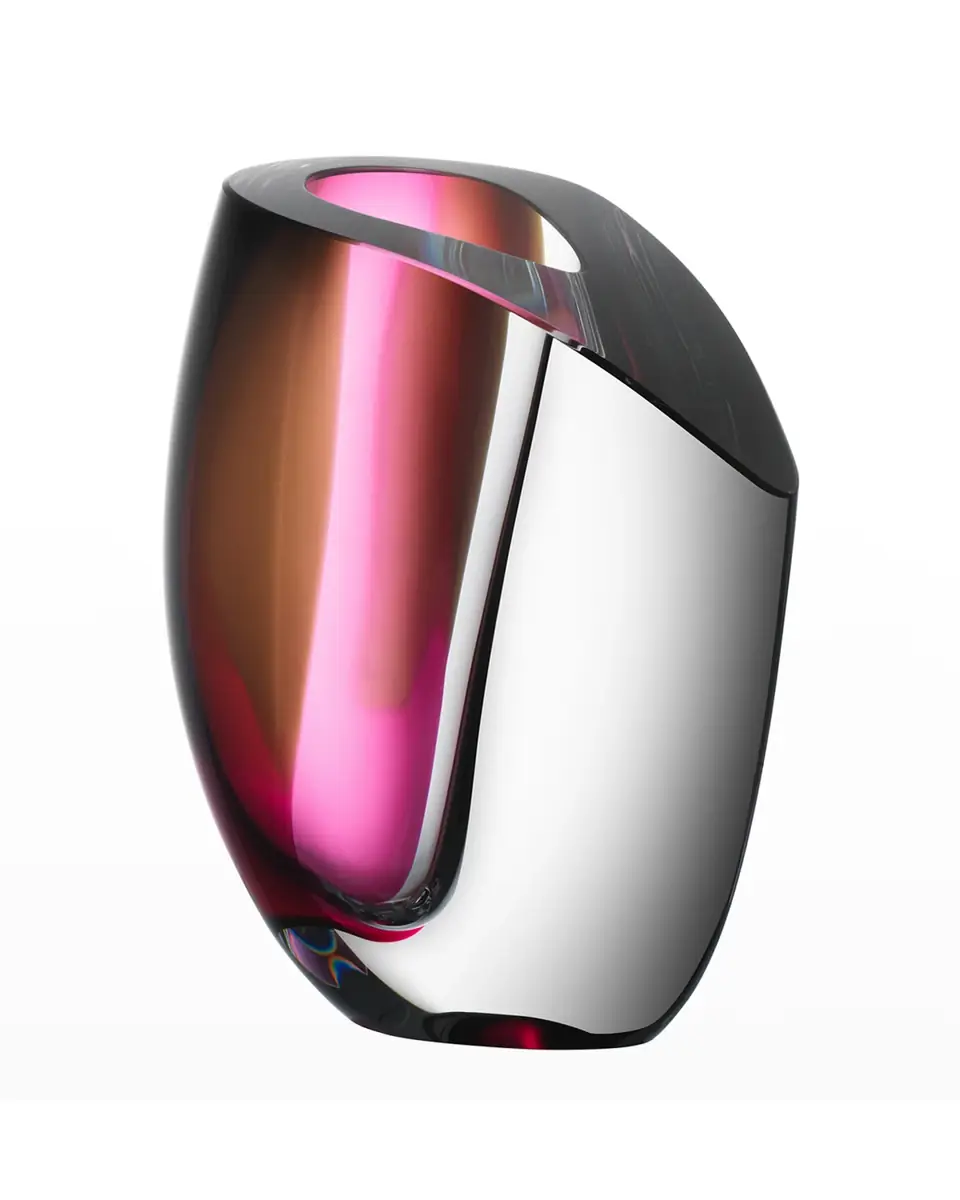 Kosta Boda Mirage Vase, Grey/Red | Thumbnail 2