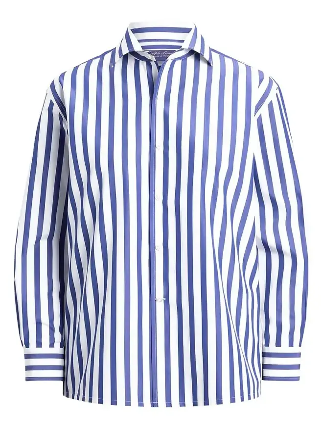 Capri Relaxed-Fit Striped Cotton Shirt Capri Relaxed-Fit Striped Cotton Shirt