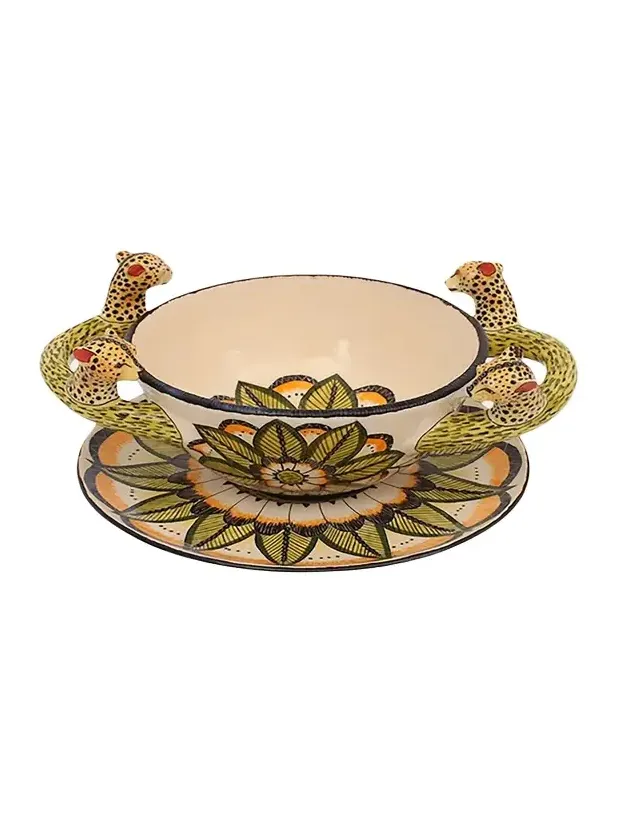 Ardmore Ceramic Art Cheetah Soup Bowl
