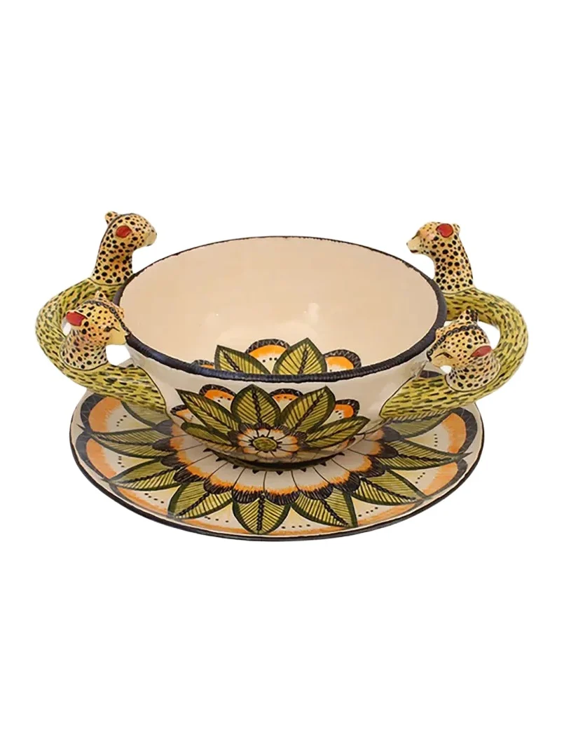 Ardmore Ceramic Art Cheetah Soup Bowl