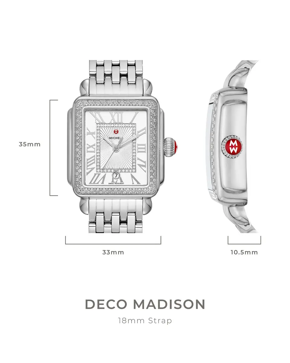 Michele Deco Madison Diamond-Dial Watch | Thumbnail 3