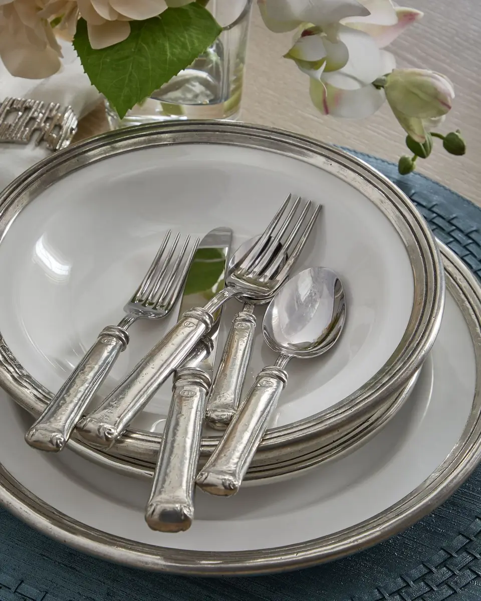 Neiman Marcus Pewter and Ceramic Soup Bowl | Thumbnail 2