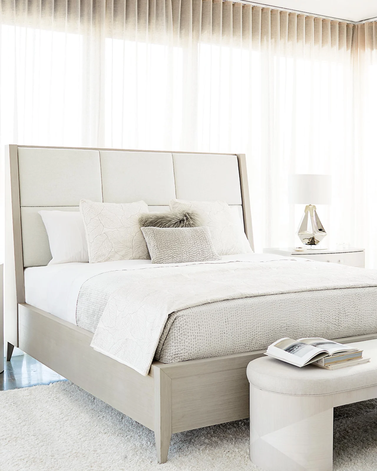 Bernhardt Axiom Quilted Panel Queen Bed