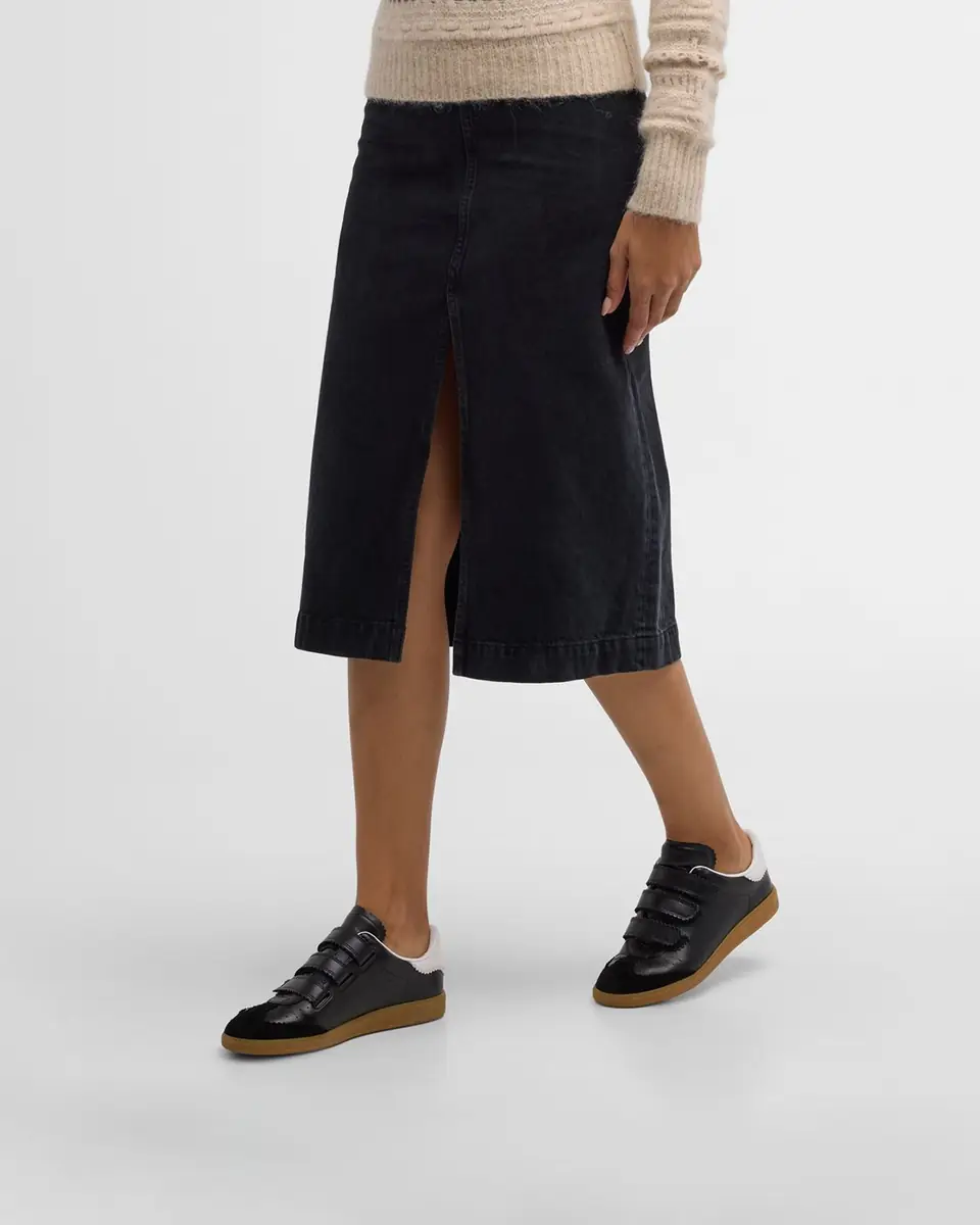 Isabel Marant Beth Perforated Leather Grip-Strap Sneakers | Thumbnail 2