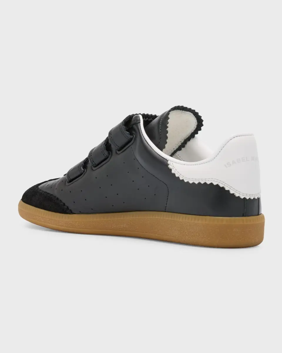 Isabel Marant Beth Perforated Leather Grip-Strap Sneakers | Thumbnail 4