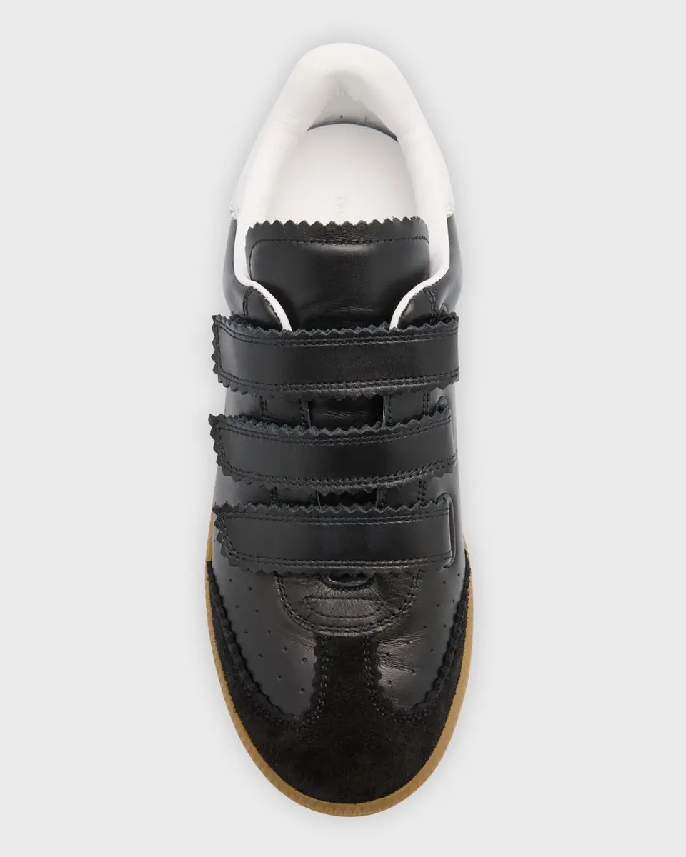 Isabel Marant Beth Perforated Leather Grip-Strap Sneakers | Thumbnail 6