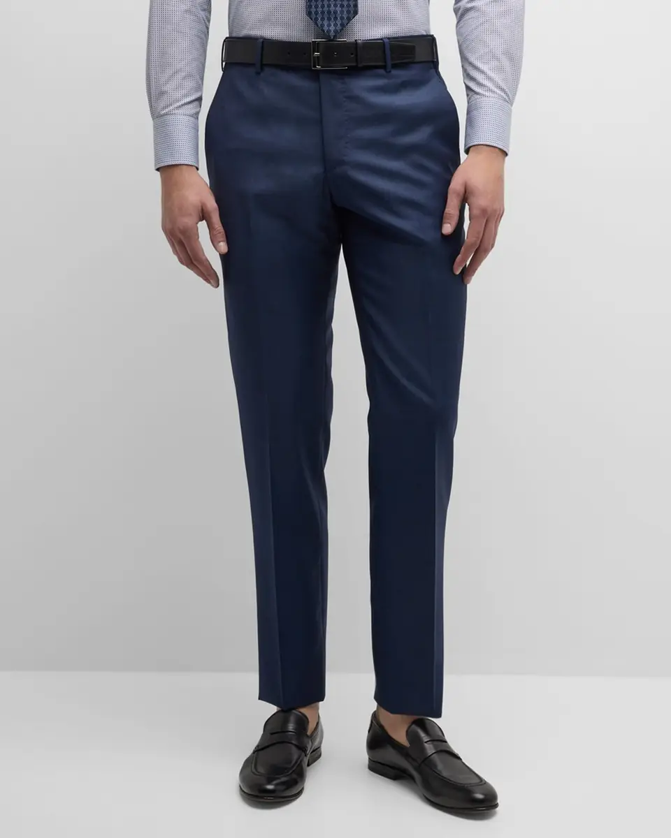Zanella Men's Parker Classic Flat-Front Trousers | Thumbnail 9 Zanella Men's Parker Classic Flat-Front Trousers | Thumbnail 9
