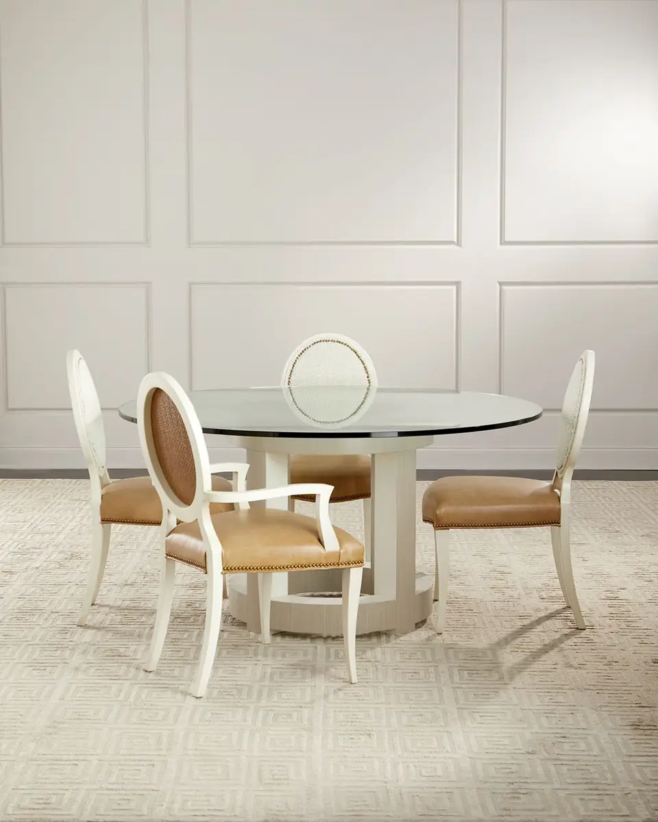 Bernhardt Axiom Round Glass-Top Dining Table, 60" | Thumbnail 6 Bernhardt Axiom Round Glass-Top Dining Table, 60" | Thumbnail 6