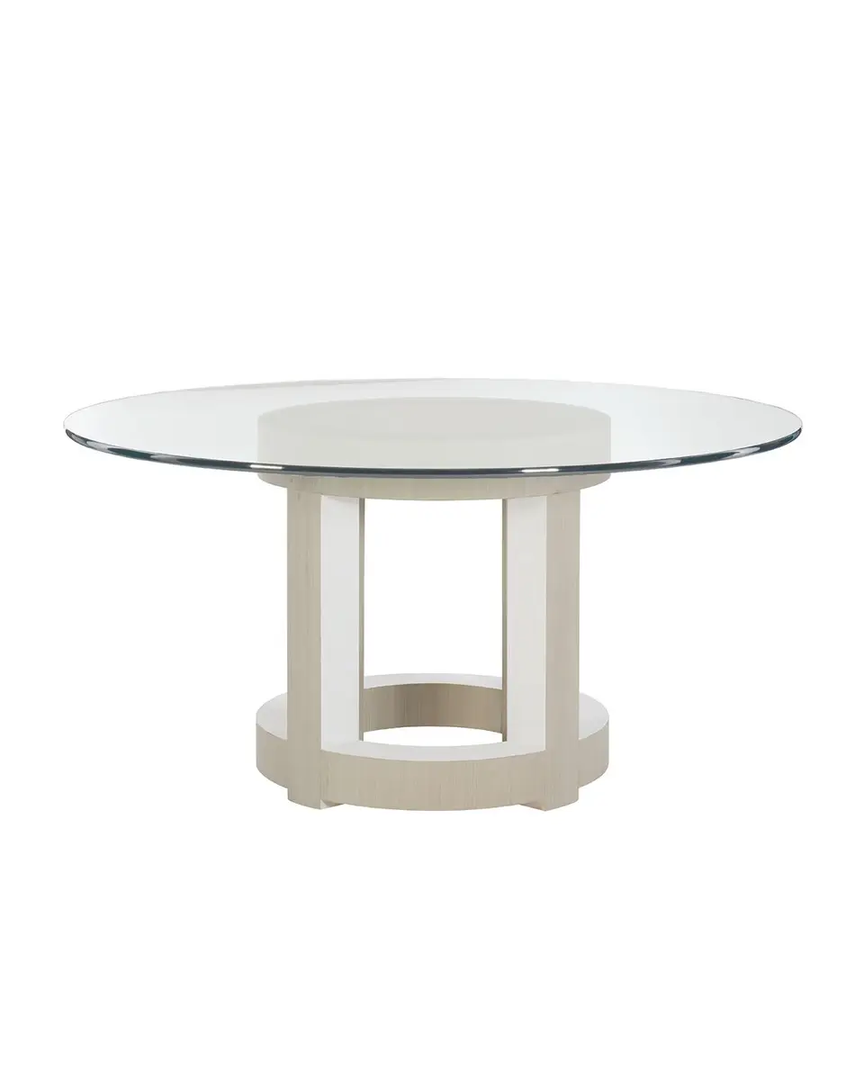 Bernhardt Axiom Round Glass-Top Dining Table, 60"