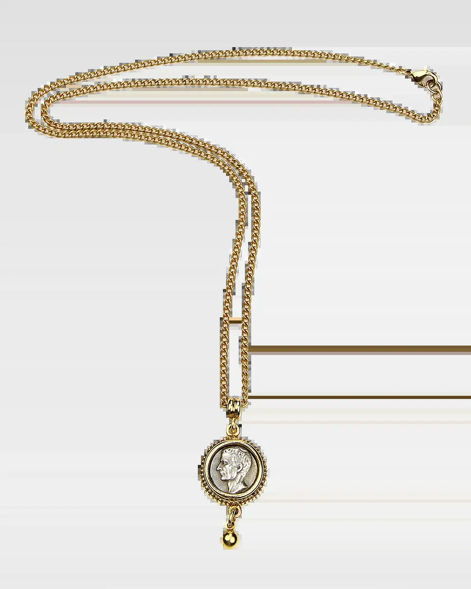 Ben-Amun Two-Tone Coin Pendant Necklace | Thumbnail 2