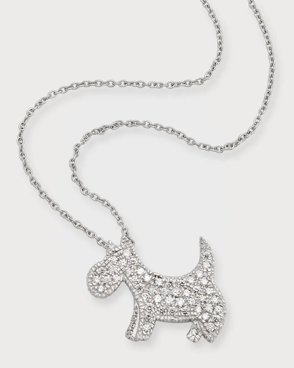 Roberto Coin 18k Diamond Scottie Dog Pendant Necklace | Thumbnail 2