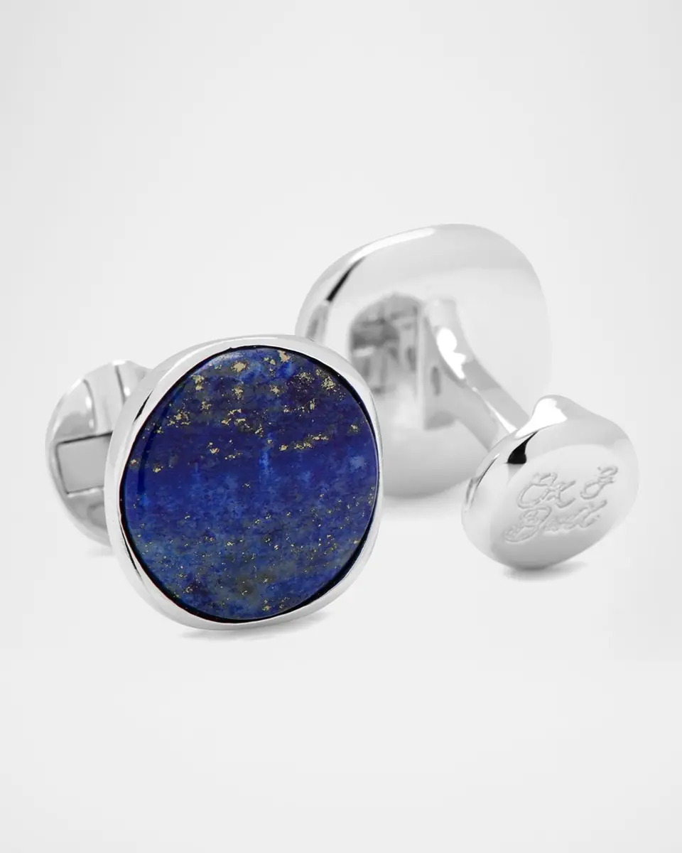 Cufflinks, Inc. Lapis Sterling Silver Cuff Links | Thumbnail 2