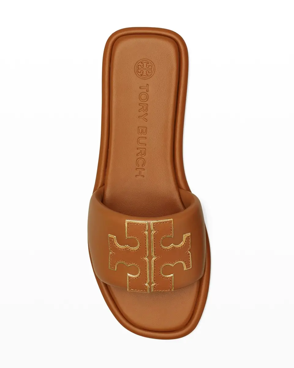 Tory Burch Double T Leather Medallion Slide Sandals | Thumbnail 15 Tory Burch Double T Leather Medallion Slide Sandals | Thumbnail 15