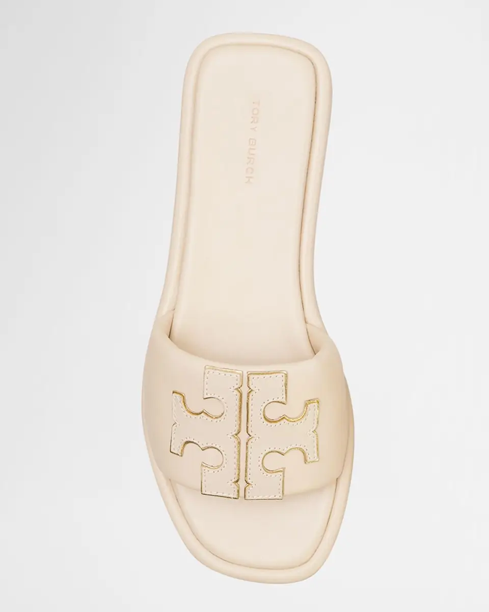 Tory Burch Double T Leather Medallion Slide Sandals | Thumbnail 5 Tory Burch Double T Leather Medallion Slide Sandals | Thumbnail 5