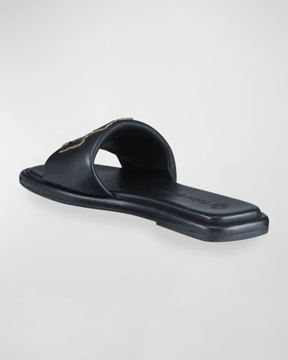 Tory Burch Double T Leather Medallion Slide Sandals | Thumbnail 7 Tory Burch Double T Leather Medallion Slide Sandals | Thumbnail 7