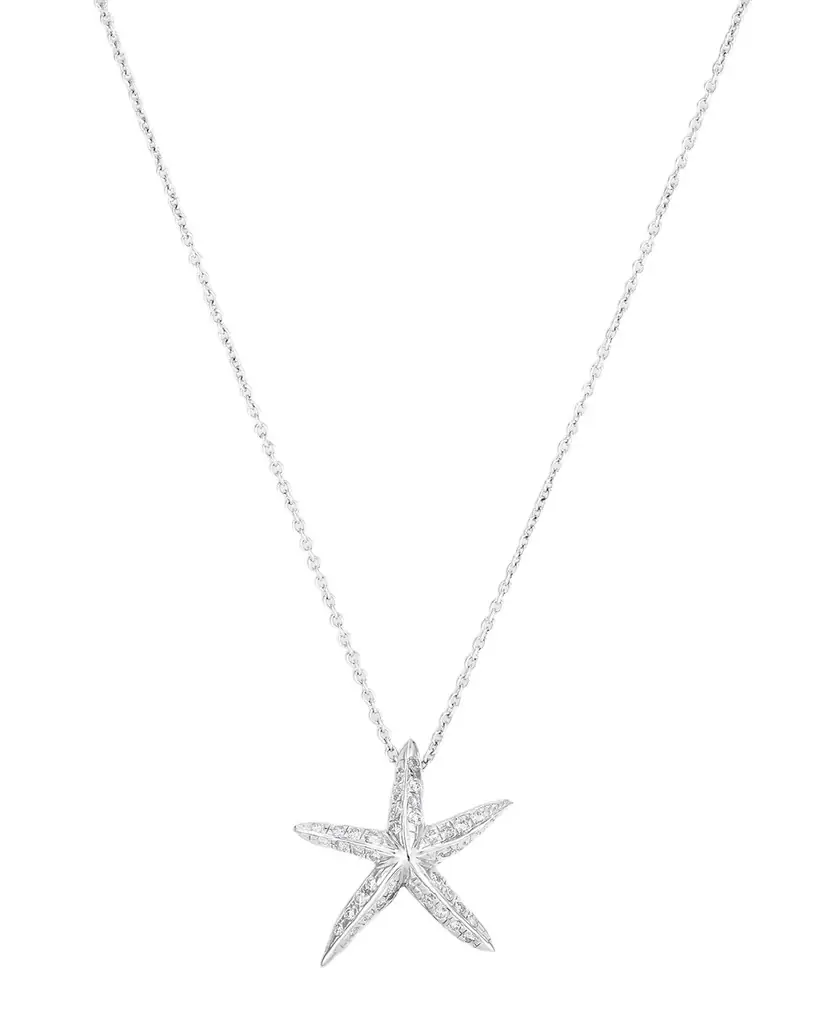 Roberto Coin Starfish Tiny Treasure Necklace in White Gold | Image 1 Roberto Coin Starfish Tiny Treasure Necklace in White Gold | Image 1