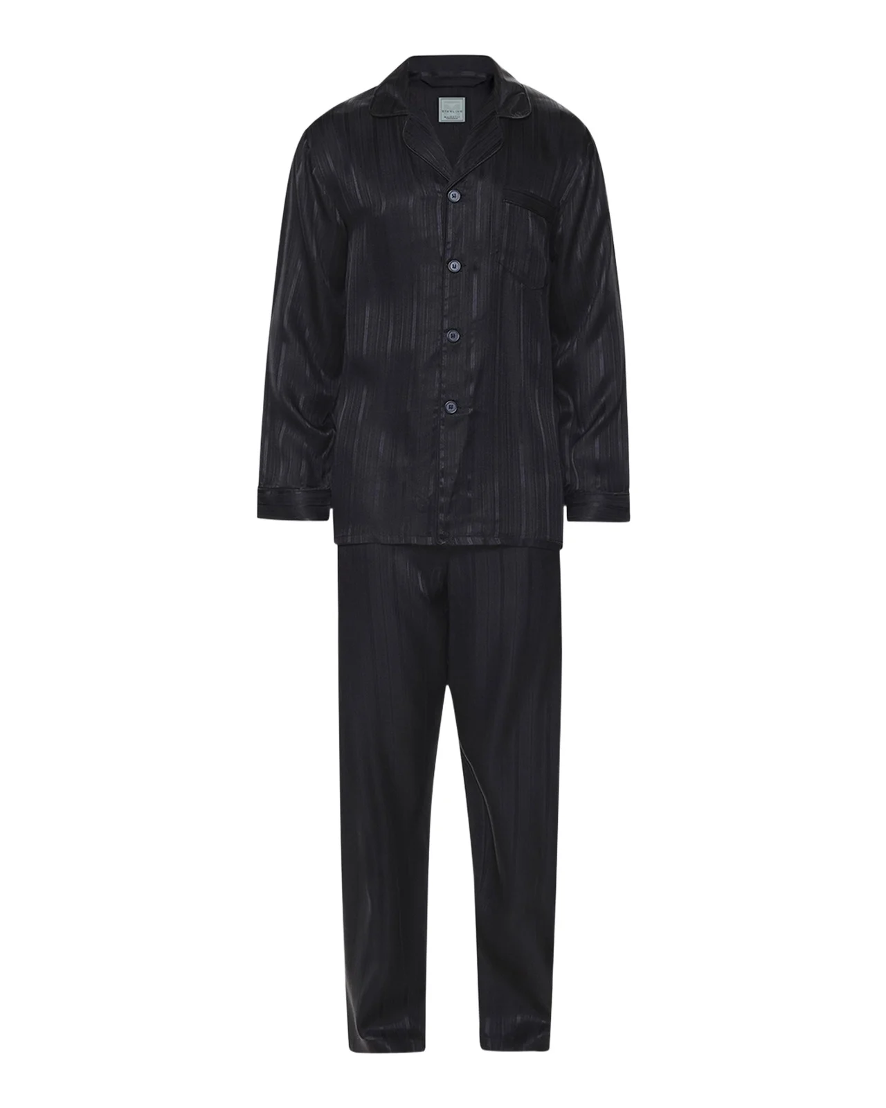 Men's Herringbone Striped Silk Pajama Set Men's Herringbone Striped Silk Pajama Set