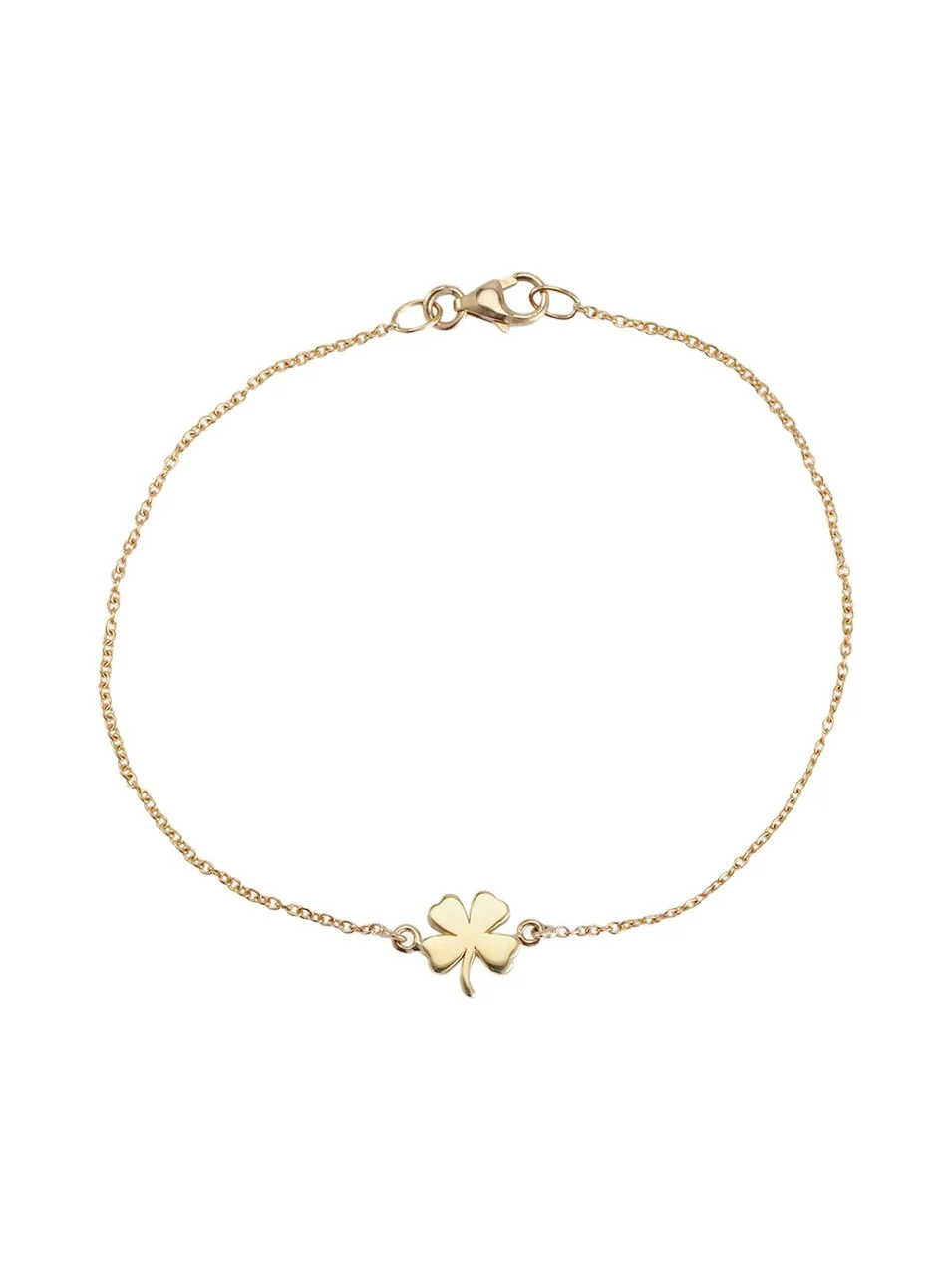18k Yellow Gold Mini Clover Chain Bracelet 18k Yellow Gold Mini Clover Chain Bracelet