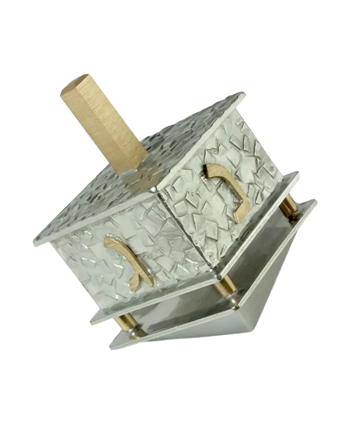 Joy Stember Metal Arts Studio Small Full-Pattern Hanukkah Dreidel by Joy Stember