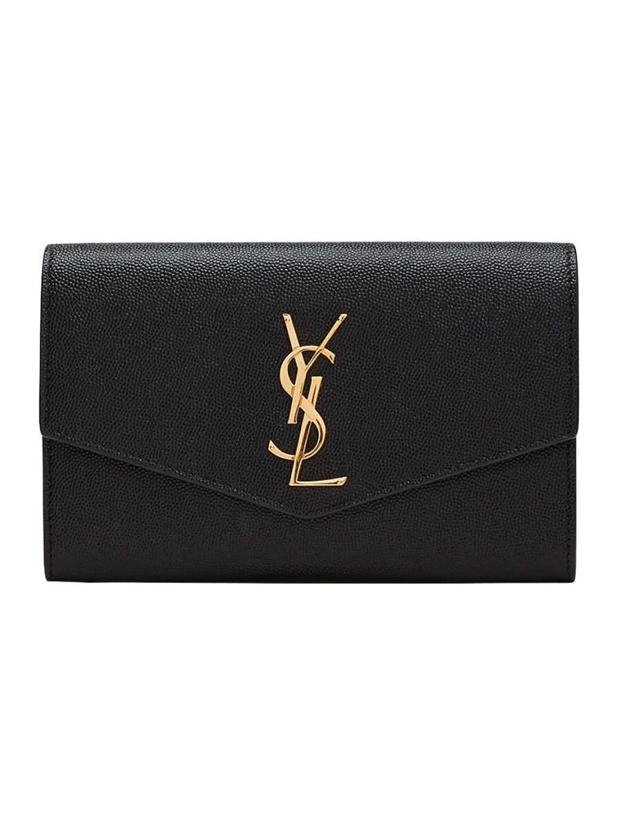 Uptown YSL Wallet on Chain in Grained Leather Uptown YSL Wallet on Chain in Grained Leather