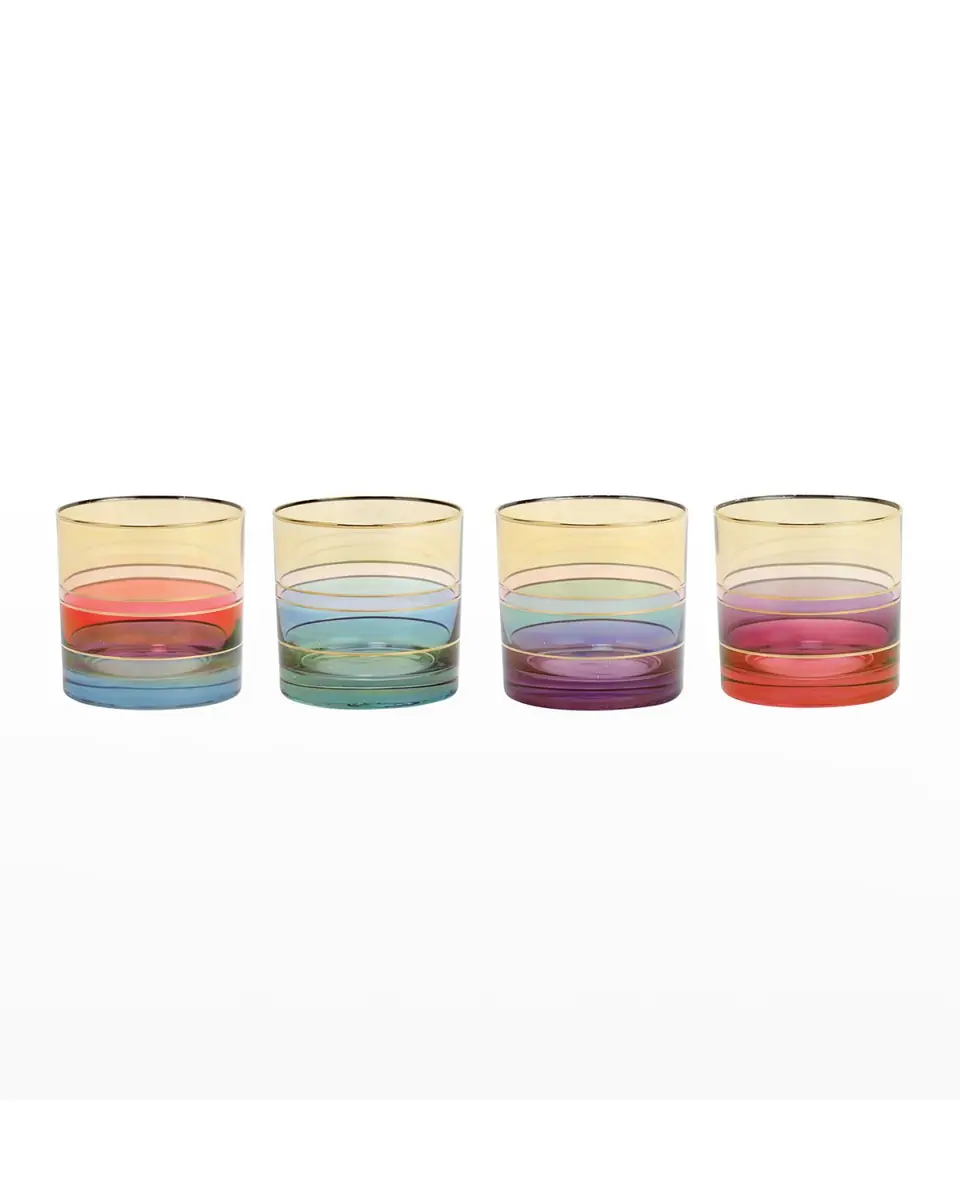 Vietri Regalia Assorted Double Old-Fashioned Glasses, Set of 4 | Thumbnail 2 Vietri Regalia Assorted Double Old-Fashioned Glasses, Set of 4 | Thumbnail 2