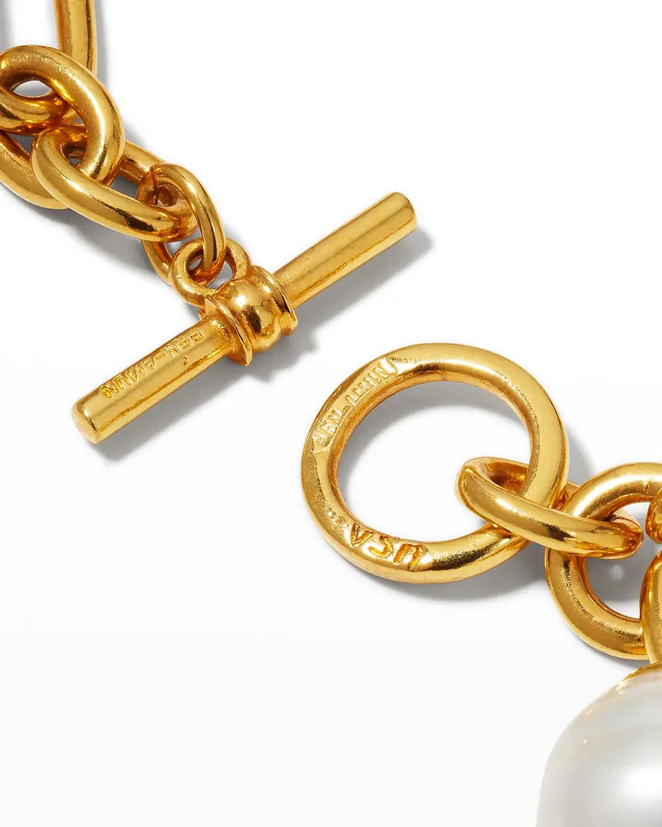 Ben-Amun Gold Oval Link Chain Necklace | Thumbnail 4