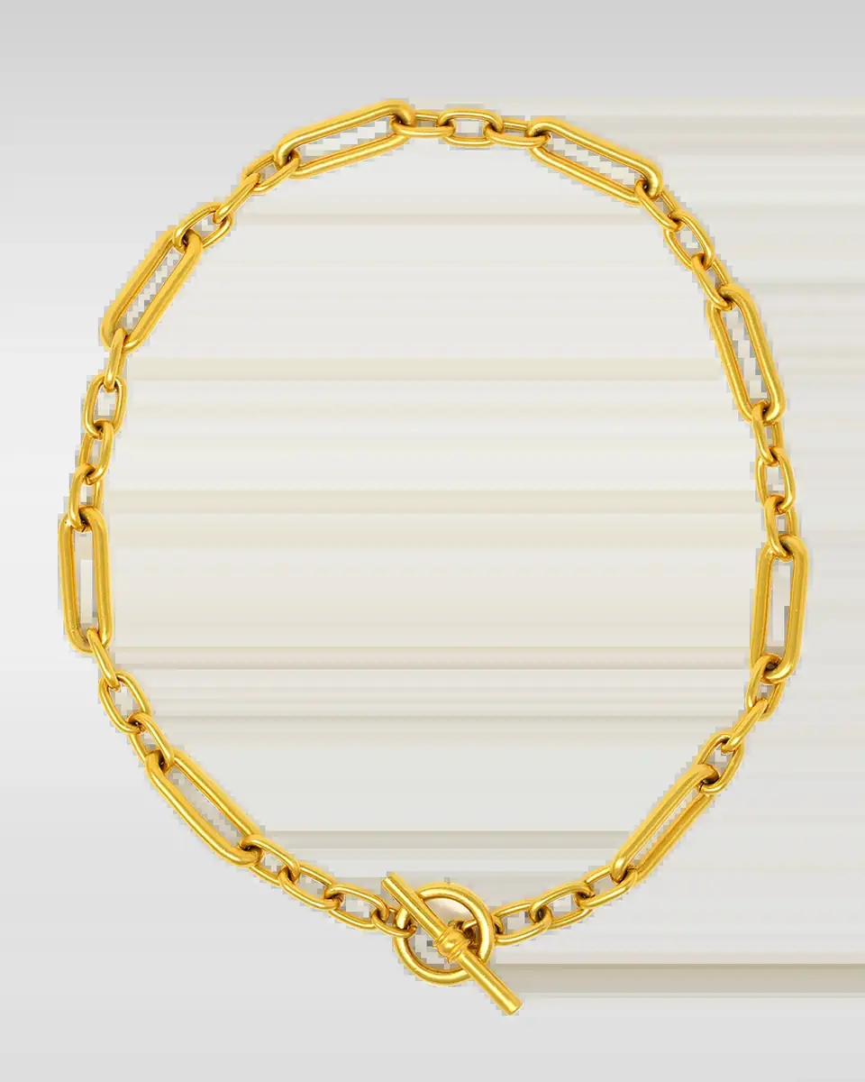 Ben-Amun Gold Oval Link Chain Necklace | Thumbnail 5