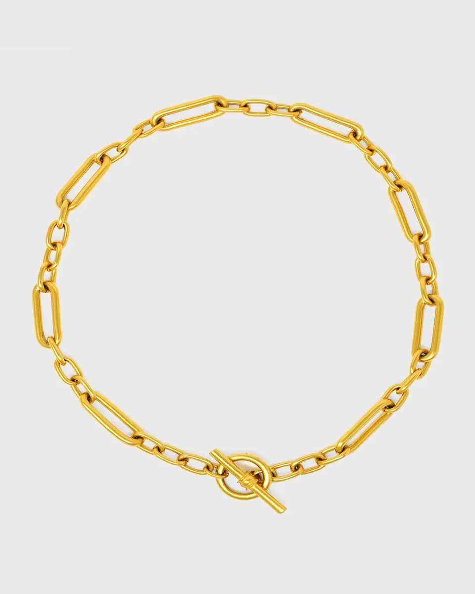 Ben-Amun Gold Oval Link Chain Necklace | Thumbnail 6