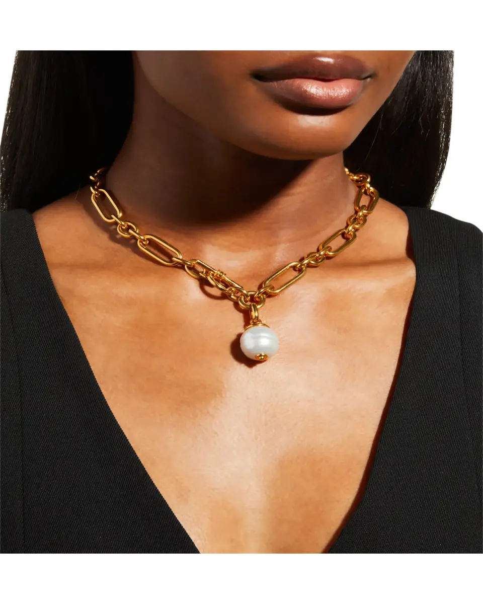 Ben-Amun Gold Oval Link Chain Necklace | Thumbnail 7