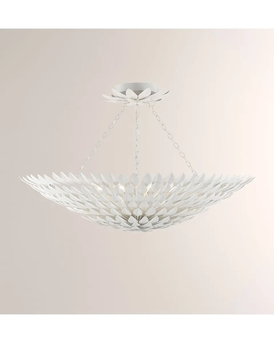 Crystorama Broche 8-Light Matte White Ceiling Mount | Thumbnail 2 Crystorama Broche 8-Light Matte White Ceiling Mount | Thumbnail 2