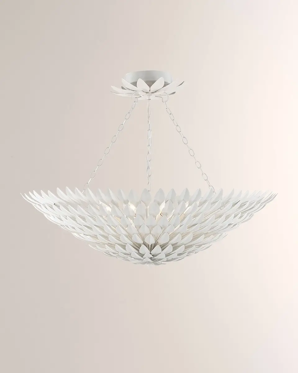 Crystorama Broche 8-Light Matte White Ceiling Mount | Thumbnail 4 Crystorama Broche 8-Light Matte White Ceiling Mount | Thumbnail 4