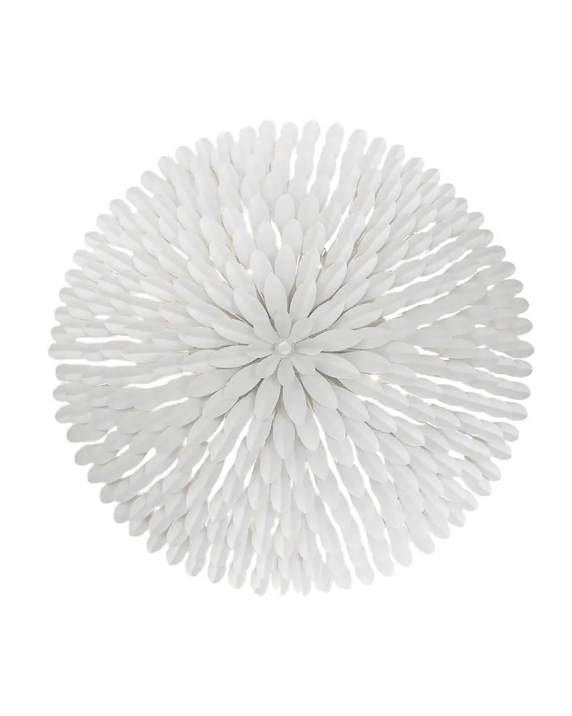 Crystorama Broche 8-Light Matte White Ceiling Mount | Image 1 Crystorama Broche 8-Light Matte White Ceiling Mount | Image 1