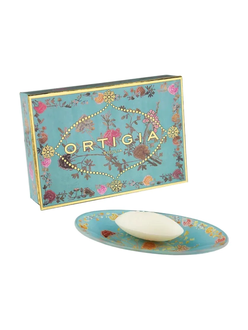 ORTIGIA Florio Glass Plate & Soap Set